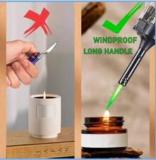 2 piezas Encendedor Soplete Antorcha Recargable Cocina Flambeador Herramienta Gas Cocina Profesional Repostería Soldador Encendedores Llama Fuerte - Multicolor - Ver 3