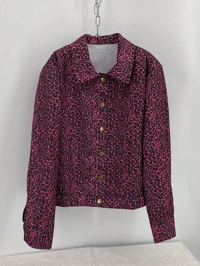 Damska kurtka casualowa w stylu preppy vintage, z ozdobnymi guzikami, ze sztucznego jeansu, idealna na co dzień, do szkoły, biura, w podróż i na lotnisko