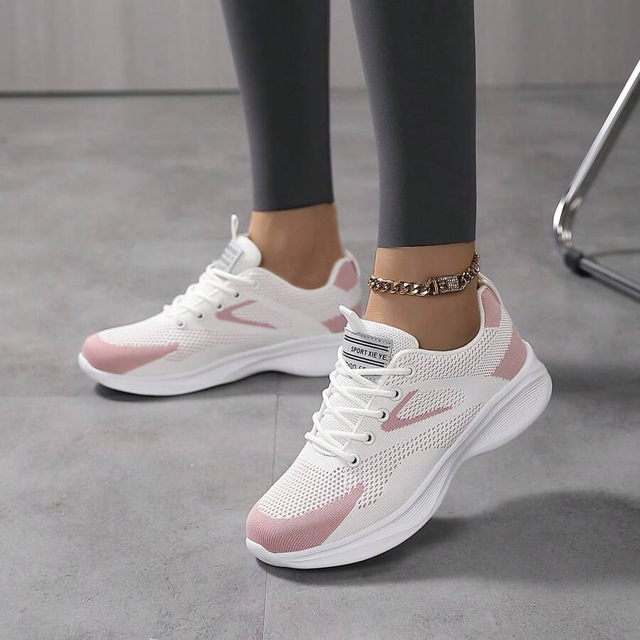 Women's Sports Shoes, Lightweight, Soft Soled, Breathable, Outdoor Versatile Women's Shoes - 白粉 - 查看 1