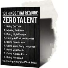 1 قطعة ملصق كانفاس إبداعي، لوحة "10 أشياء لا تتطلب أي موهبة"، لوحة فنية على الحائط، لوحة جدارية كهدية، للغرفة والمكتب وغرفة المعيشة والمقهى والبار، ديكور الحائط والمنزل والسكن الجامعي بدون إطار 50x70 سم/19.68x27.55 بوصة - متعدد الألوان - مشاهدة 3