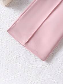 2pcs Tween Girl French Chic Outfit - Top & Suit Pants, Fashionable & Versatile - Pink - View 8