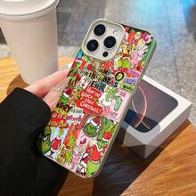 Funda para teléfono con diseño navideño del , compatible con teléfonos ,  17,  16 Pro Max,  15 Pro Max,  13 y  12. Fabricada en TPU para una protección eficaz contra golpes y caídas. Ideal para regalos navideños, reuniones familiares y celebraciones de Navidad. - Blanco - Ver 3