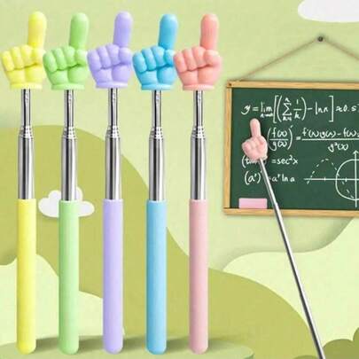 1pc Extendable Finger Reading Pointer, For Reading, Teaching, Teacher Use, Blackboard Pointer, Home Reading Pointer, Office, School, Drawing, Marker Pen, Stationery