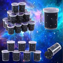 1/5/10/20/50个装黑色星空史莱姆派对礼品，男女通用，杯装星空史莱姆，缓解压力，超柔软橡皮泥玩具，不粘手，生日礼物，课堂奖励，礼品袋填充物 - 黑星 - 查看 4