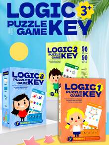 Puzzle di flashcard logiche per bambini da 1 a 3 anni, include flashcard educative con forme, animali e altro, con supporti per le carte e risposte, adatto per bambini in età prescolare - Multicolore - Visualizzare 2