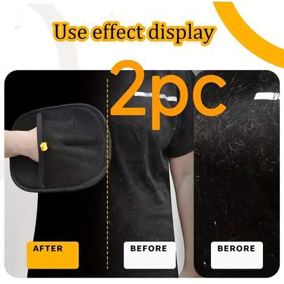 2pcs Upgraded Large Size Pet Deshedding Gloves, Upgraded 5-Finger Static Pet Hair Gloves, Reusable Magic Brush Pet Deshedding Tool, Suitable For Laundry, Sofa, Carpet, Car Seats, Double-Sided Brush Tool, For Cats And Dogs | Efficient Hair Removal, Durable Pet Care Gloves, Pet Deshedding Gloves, Pet Hair Cleaner, Double-Sided Gloves, Nylon Material, Dog Lovers, Cat Owners