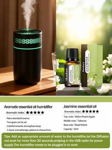 250ml Car Humidifier, Essential For Cars, Car Air Humidifier, Delicate Water Mist, Air Humidifier With LED Light, Car Fragrance Accessories, Ultrasonic Atomization Aromatherapy Humidifier 2-In-1, Mini Portable, High Beauty USB Powered Silent Operation - Multicolor - View 26