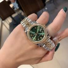 Factory Low Price Wholesale Dropshipping  Oyster Perpetual Datejust 31MM Swiss Quartz Women's Watch Datejust Series Olive Green Watch Wholesale - Diamond Circle Coffee - View 8