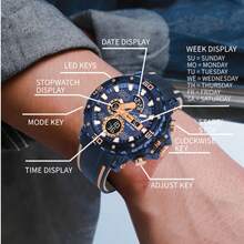 SMAEL Men's Stylish Wrist Watch, Dual Time Zone, Luminous Large Dial, Countdown Alarm Calendar Quartz Watch - one-size - View 5