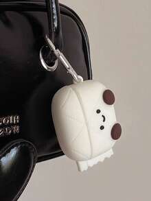 1个可爱卡通硅胶保护套，创意面部表情设计，兼容苹果1/2/3/4代无线蓝牙耳机保护套（不含耳机）