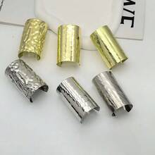 1个金属高马尾发夹，简约圆筒发卡，法式装饰发圈，适合长发，马尾辫配饰，女士发夹，学习用品，发饰 - 金色 - 查看 6