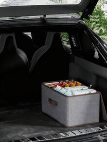 带透明窗口的布艺收纳整理箱 - 1个，节省空间可折叠收纳盒，加固提手，大容量衣物收纳盒，适用于衣柜、床上用品、毯子等，居家及宿舍皆宜。 - 彩色 - 查看 2