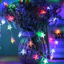1PC 1.5/3/6/10m 10/20/40/80LEDStar Shaped Fairy Light String, 8 Modes, Suitable For Christmas, Halloween, Weddings, Parties, Etc. - Indoor/Outdoor Decorative Lighting (Excluding Batteries) - Multicolor - View 21