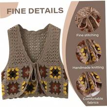 Chaleco de Punto para Mujeres Chaleco de Punto para Mujeres Boho sin Mangas sin Mangas Hueco salple out Chaleco de Ganchillo - inicial - Ver 3