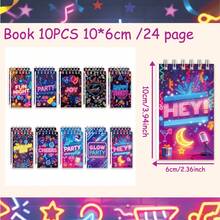 12本生日派对笔记本、学生笔记本、词汇笔记本、便签本、参考笔记本、便利贴、学校用品、学生奖品、派对便签本、返校文具、圣诞节便签本 - 彩色 - 查看 6