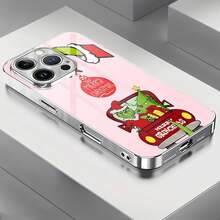 Funda para teléfono con el icónico  en su festivo vehículo, compatible con teléfonos ,  17,  16 Pro Max,  15 Pro Max,  13 y  12. Fabricada en TPU, ofrece protección contra golpes y caídas. Ideal para regalar en Navidad, reuniones familiares o para celebrar la Navidad con amigos y seres queridos. - Plateado - Ver 5