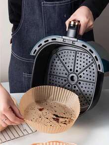 Air Fryer Absorbent Paper Liners, Disposable Round/Square Baking Paper, Baking & Roasting Oil Absorbing Paper - Multicolor - View 6