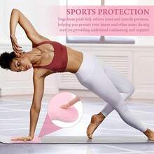 1pairs Multifunctional Support Mat,Thickened Yoga Kneeling MATS,Support High Elastic Yoga Knee And Elbow Pads, Super Thick Foam Pads Suitable For Knees, Elbows, Wrists And Head, Pilates And Squats Special Pads For Both Men And Women, With Drawstring Storage Bags And Massage Balls, Portable For Travel,  Compact - 紫色 2 件裝 - 查看 4