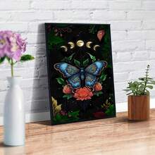 [Free Shipping]OFRKE Diamond Painting Kits For Adults Beginners 5D Diamond Art Kits With Round Diamonds Gem Art Full Drill Butterfly Painting For Home Wall Decor Gifts 12x16inch,A-Butterfly - A-蝴蝶 - 查看 4