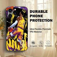 El diseño del jugador de baloncesto en acción es adecuado para fundas de teléfono negras para iPhone 11/12/13/14/15/16/Xr/Xs/Plus/Pro/Pro Max. - color - Ver 8