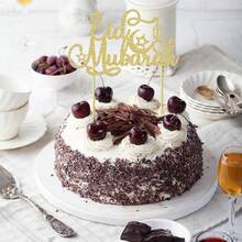 1个金色闪光开斋节蛋糕装饰插牌，纸质卡片甜点装饰，适用于伊斯兰节日斋月派对用品 - 彩色 - 查看 7