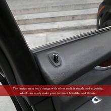 4 PCS Car Door Lock Knobs, Carbon Fiber American Auto Door Lock Pin Covers, Vehicle Doors Bolt Pin Cover Interior Decoration Trucks SUVs, Car Accessories BlackGray - 黑灰 - 查看 6