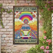 1PC 2D Flat Rustic Metal Sign John Lennon Style Slogan With Colorful Rainbow Peace Van Print Signboard Metal Wall Art Decor Humorous Retro Tin Sign Wall Art Decor, Wall Decor For BedroomGarage Kitchen Garden Decor, Home Decor Gift Ideas - Nhiều màu - Xem 3