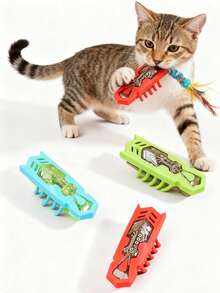 PETSIN 1个自动拍打互动猫玩具（颜色随机） - 彩色 - 查看 11