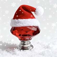 Christmas Theme Crystal Knobs, Holiday Season Cabinet Drawer Decorative Handles, Christmas Color Crystal Knobs Decor Dresser Drawers And Kitchen Cabinets, Wardrobe Doors, Furniture, Christmas Decoration - Multicolor - View 8