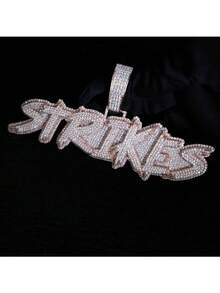 Customized Spike Letter Pendant, Brass Cubic Zirconia, DIY Nameplate, Hip Hop Style, Couple Everyday Wear Jewelry, Comes With 50cm Braided Chain - Burr - Xem 7