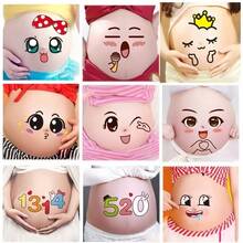 9pcs/Set Funny Expression Pregnancy Belly Stickers - Cute Maternity Stickers To Celebrate Pregnancy, Perfect For Photo Memories & Unforgettable Gifts, Suitable For Baby Shower, Easter, For Both Boy & Girl - Multicolor - View 3