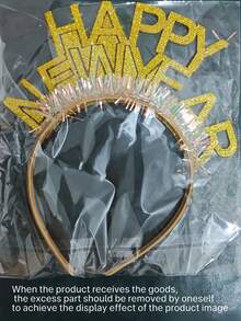 5pcs/1pc Non-Woven Christmas & New Year 2026 Party Headband, Photo Prop - Multicolor - View 9