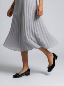 Square Toe Comfortable Casual High Heel Shoes, Suitable For All Seasons - Black - View 2