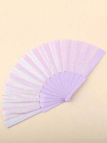 Glittering Hand Fans,Large Folding Flicker Light Hand Fan, Waterproof Material, Suitable For Tai Chi Martial Arts, Family Parties, Concerts, Graduation Season, Homecoming Season, Dance Performances, Decorations, Wedding Decor, Birthday Gifts,Valentine'S Day Gifts, Birthday Theme Performance & Festival Ball Gift,Group Lot,For Women,Holiday Essential