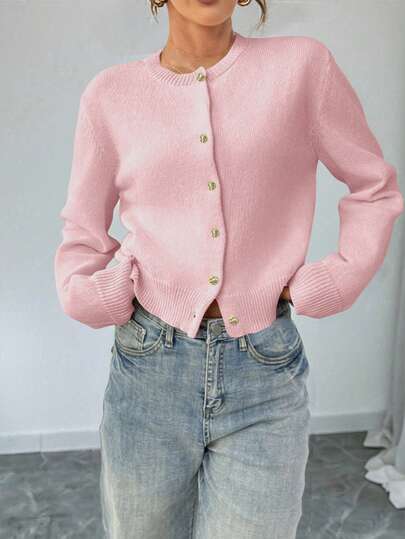 春秋冬女士宽松毛衣，厚实面料，时尚简约商务休闲风，白色/黑色/棕色/粉色可选，优雅通勤度假保暖高端百搭显瘦胜利日可爱上衣，韩版风格