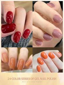 XEIJAYI 7.3ml 24色凝胶指甲油浸泡式UV LED美甲凝胶女士美甲工具时尚美甲家用沙龙美甲DIY四季时尚 - 彩色 - 查看 5