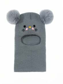 1pc Kids/Toddlers Solid Color Cute Knit Beanie Hat, Suitable For Autumn/Winter To Keep Warm, Casual Daily Use And Outdoor Activities - 1PC - View 14