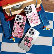 Funda de Teléfono de Dibujos Animados G-Gloomy Bear para 17 6 15 14 13 12 11 Pro Max Plus Funda de Teléfono Plateada Colorida - Z5 - Ver 3