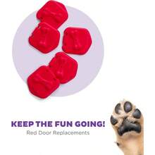 Outward Hound Nina Ottosson Paw N' Play Interactive Dog Treat Puzzle, Level 2 Intermediate Dog Enrichment Dog Toy, Blue, Small - Cửa phụ (Đỏ) - Xem 2