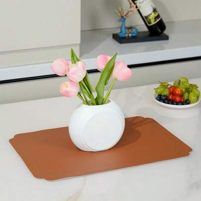 北欧风创意宽肚塑料花瓶，适用于干花和鲜花，仿釉陶瓷花盆