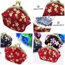 SHERCHPRY 1 Monedero De Flor De Cerezo Cartera Japonesa Monederos Vintage Para Mujer Carteras De Mujer Monedero Vintage De Monedero Cartera Pequeña Bolsa De Teléfono Cartera(12X9X7CM rojo) - Multicolor - Ver 1