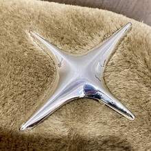 1 件星形金属胸针，时尚女士银色翻领别针配饰 - 銀色 - 查看 8