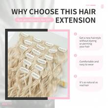 Clip In Hair Extensions,6PCS Hair Extensions Long Mermaid Waves Wavy Synthetic Clip On Hairpiece For Women 24 Inch (Cool Blonde),CoolBlonde - CoolBlonde - View 5