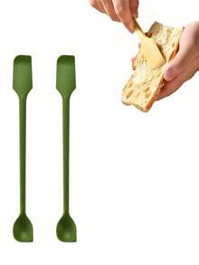 2-In-1 Multifunctional Silicone Butter Scraper/Jam Spoon, Double-Headed Design, Can Clean Peanut Butter Jars, Kitchen Tool, Suitable For Cream, Cooking, Etc. - Multicolor - View 12