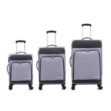 Lightweight 3-Piece Expandable Hardshell Suitcase Set - 淺灰色 - 查看 2