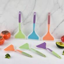 JINFEIFAN 1pc Home Use Silicone Spatula For Cooking Pancakes And Eggs, High-Temperature Resistant, Non-Stick Pan Tamagoyaki Spatula And Scraper - Multicolor - View 2