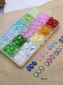 60pcs 9x14mm Mixed Color Glass Beads, For Jewelry Making - Multicolor - View 6