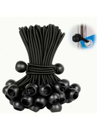 10/20根/包 户外帐篷绳，高弹力绳，塑料球形扎带，蹦床和行李捆绑弹性绳