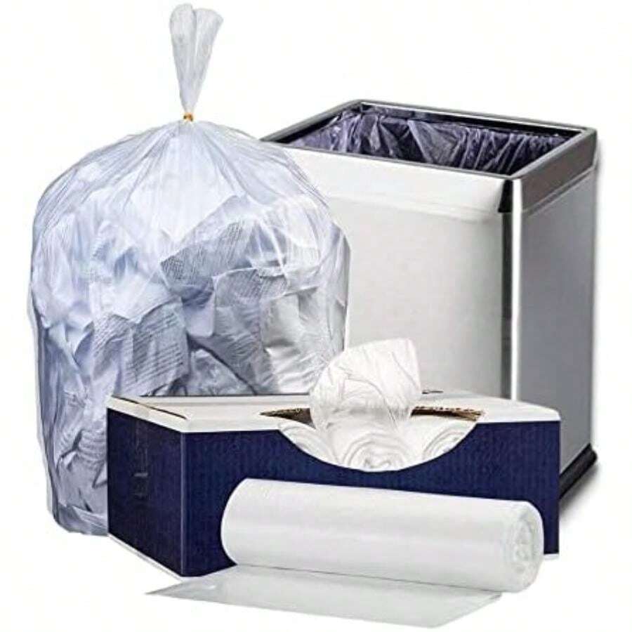 Plasticplace Bolsas de basura de 65 galones │ 2.7 mil. │ Bolsas de basura resistentes negras │ 127 x 122 cm (25 unidades) (W65LDB225A)(7-10 Gallon) - Multicolor - Ver 1