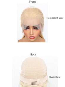 613 Blond Perücke, 180% Dichte, glattes Haar, 13x4 Lace Front, bequeme kurze gerade Bob Perücke, modische Farbe, geeignet für Frauen Cosplay, Weihnachten, Silvester Party, Festivals und andere Anlässe - S613 - Übersicht 11